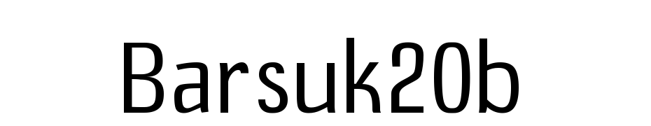 Barsuk20b cкачати шрифт безкоштовно