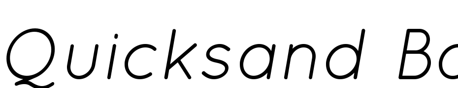 Quicksand Book Oblique Regular Font Download Free