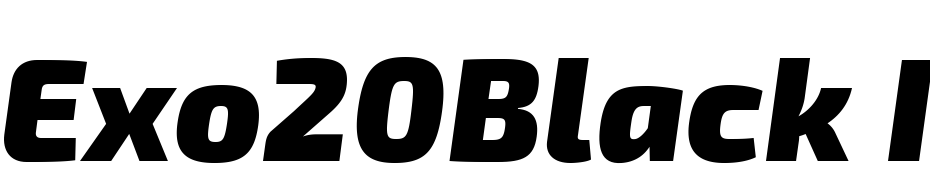 Exo 2.0 Black Italic Schrift Herunterladen Kostenlos