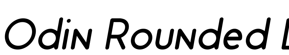 Odin Rounded Light Italic Font Download Free