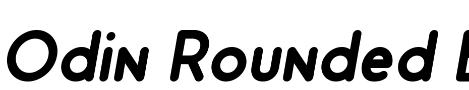 Odin Rounded Bold Italic Font Download Free