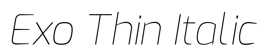 Exo Thin Italic Fuente Descargar Gratis