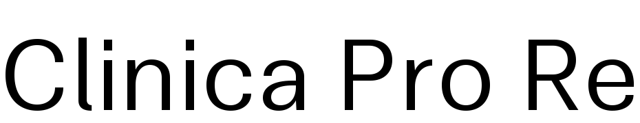 Clinica Pro Regular Font Download Free